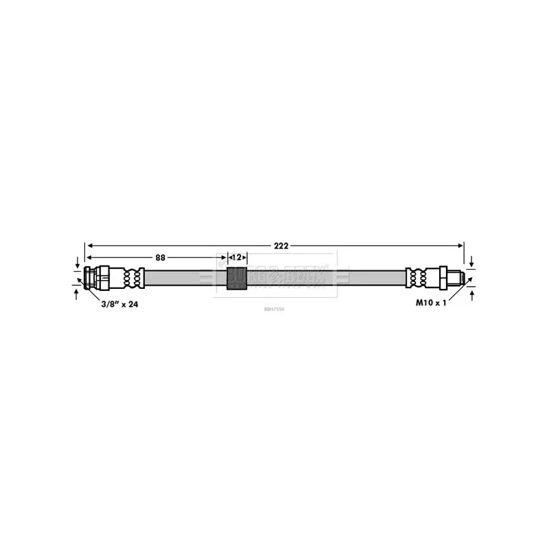 Flexible de frein BORG & BECK BBH7556