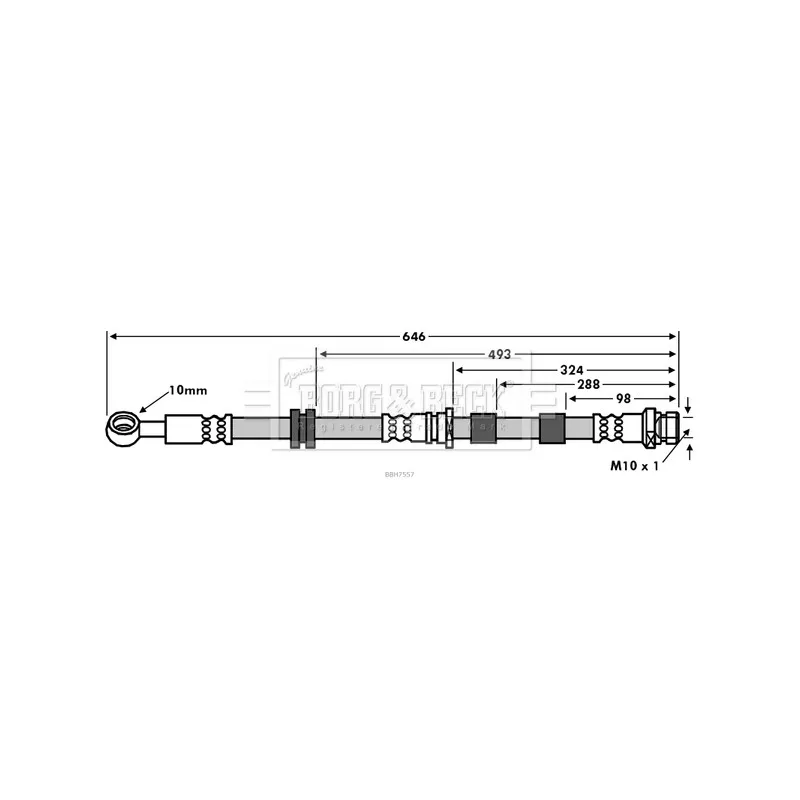 Flexible de frein BORG & BECK BBH7557