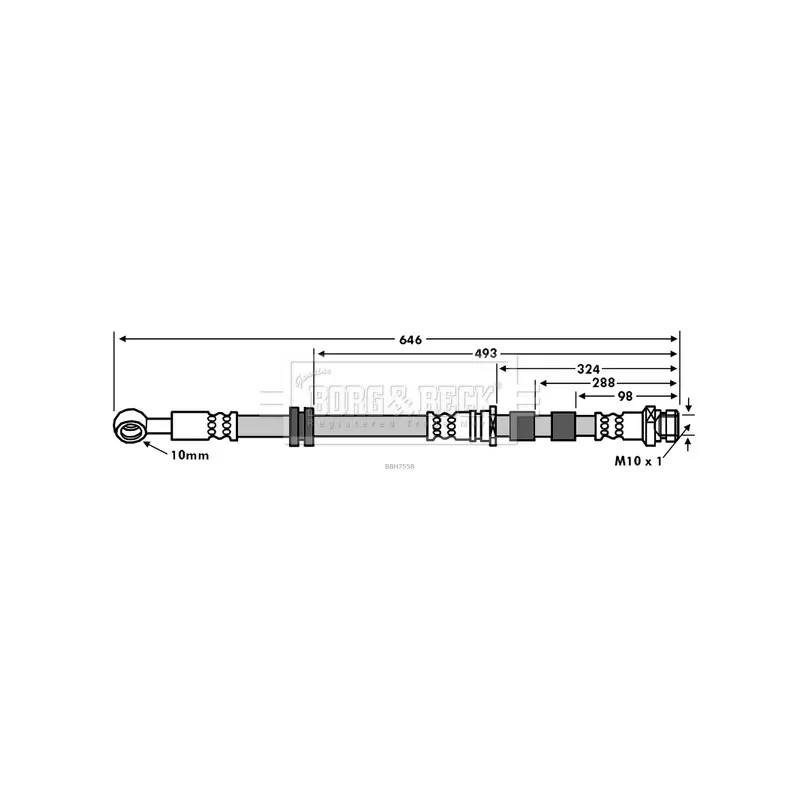 Flexible de frein BORG & BECK BBH7558