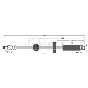 Flexible de frein BORG & BECK BBH7562