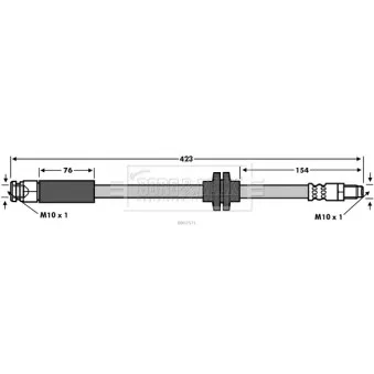 Flexible de frein BORG & BECK BBH7571