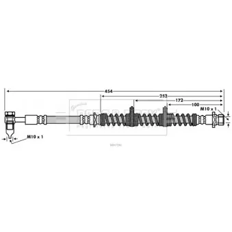 Flexible de frein BORG & BECK BBH7596