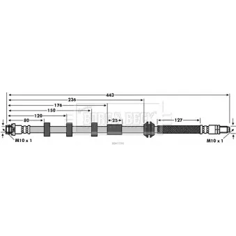 Flexible de frein BORG & BECK BBH7598