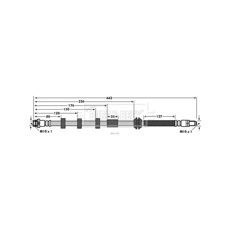 Flexible de frein BORG & BECK BBH7598