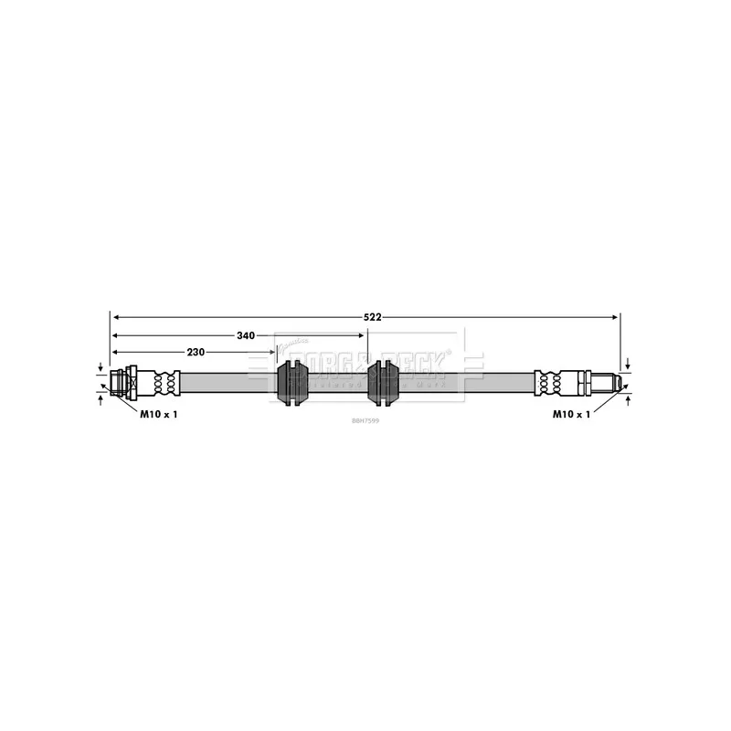 Flexible de frein BORG & BECK BBH7599
