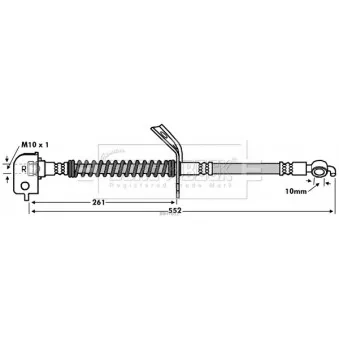 Flexible de frein BORG & BECK BBH7612