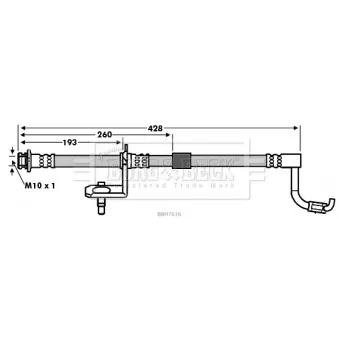Flexible de frein BORG & BECK BBH7616