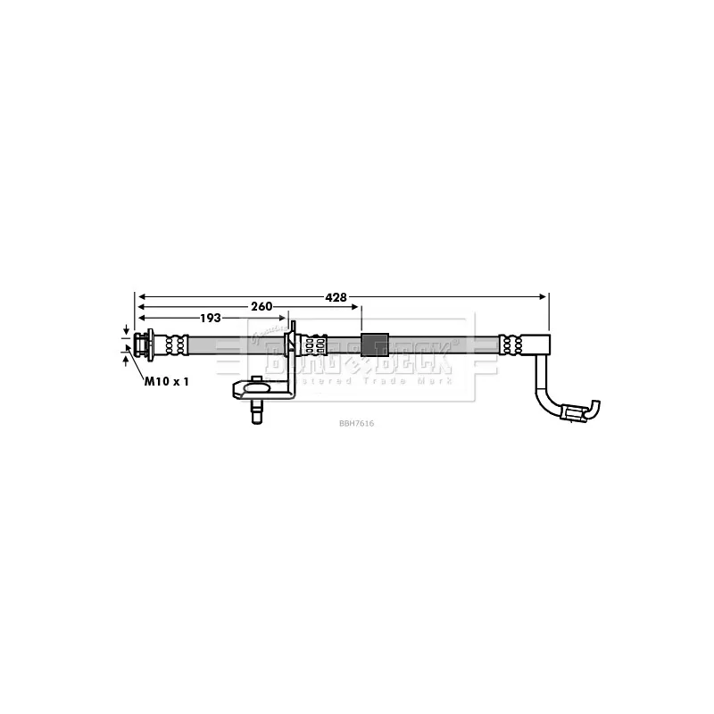 Flexible de frein BORG & BECK BBH7616