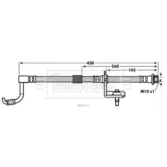Flexible de frein BORG & BECK BBH7617