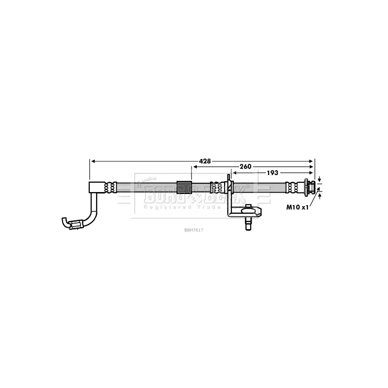 Flexible de frein BORG & BECK BBH7617