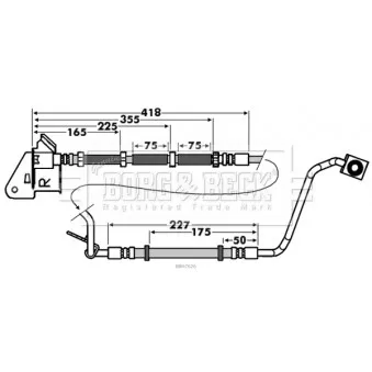 Flexible de frein BORG & BECK BBH7626