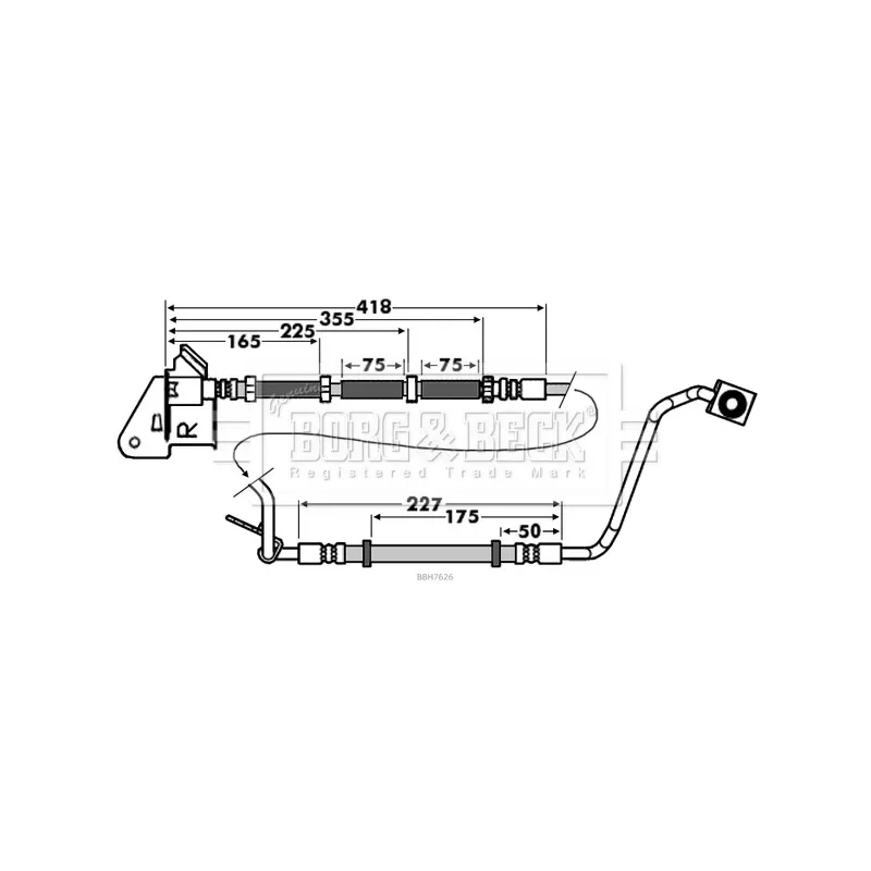 Flexible de frein BORG & BECK BBH7626