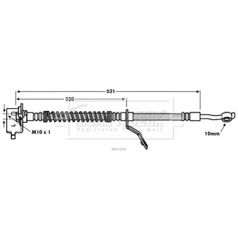 Flexible de frein BORG & BECK BBH7629