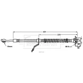 Flexible de frein BORG & BECK BBH7630