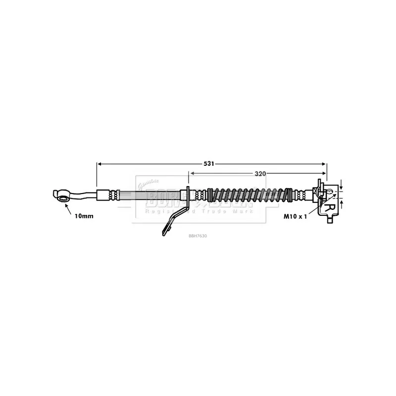Flexible de frein BORG & BECK BBH7630