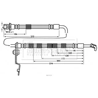 Flexible de frein BORG & BECK BBH7636