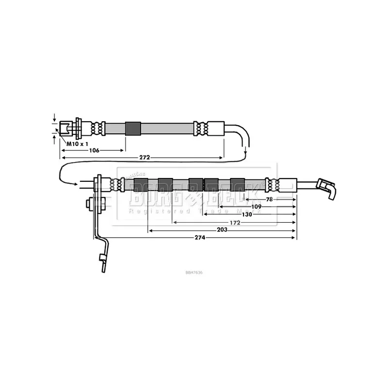 Flexible de frein BORG & BECK BBH7636