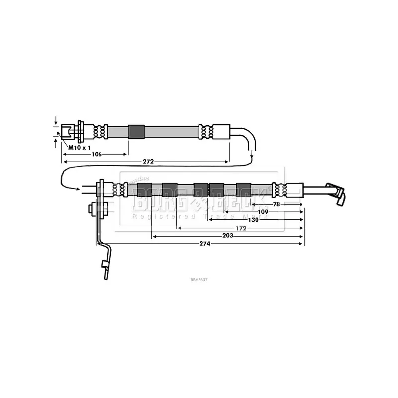 Flexible de frein BORG & BECK BBH7637