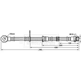 Flexible de frein BORG & BECK BBH7645