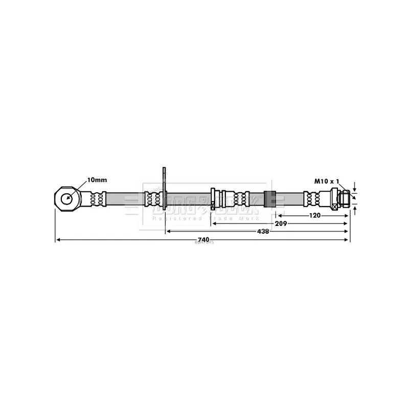 Flexible de frein BORG & BECK BBH7645