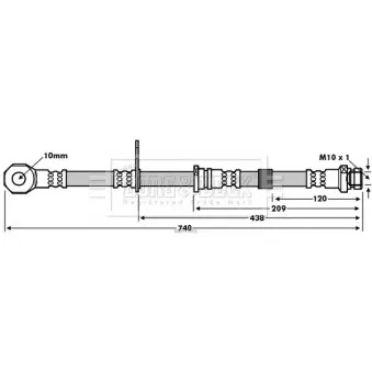 Flexible de frein BORG & BECK BBH7646