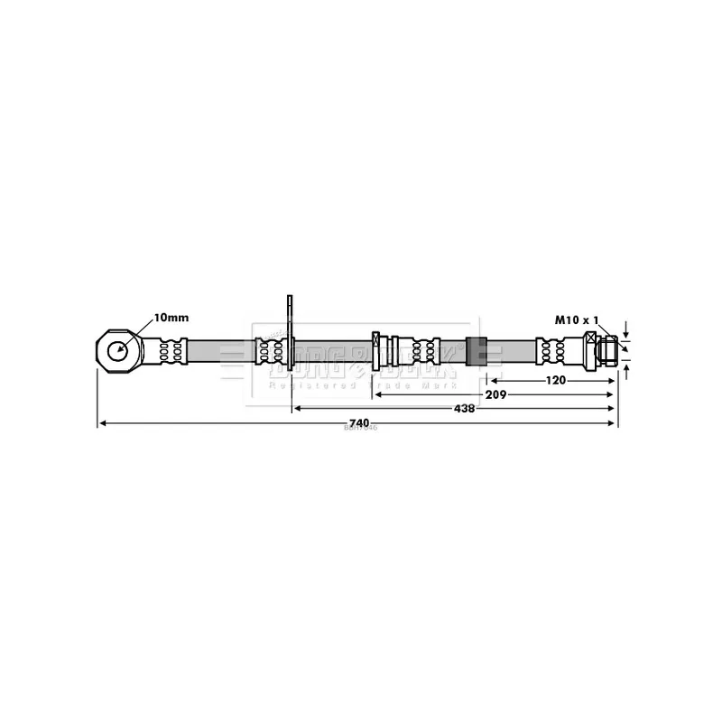 Flexible de frein BORG & BECK BBH7646