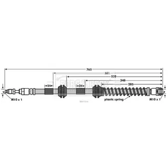 Flexible de frein BORG & BECK BBH7654