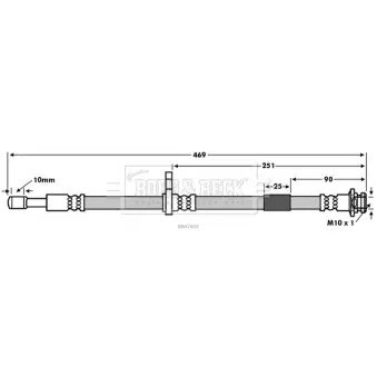 Flexible de frein BORG & BECK BBH7655