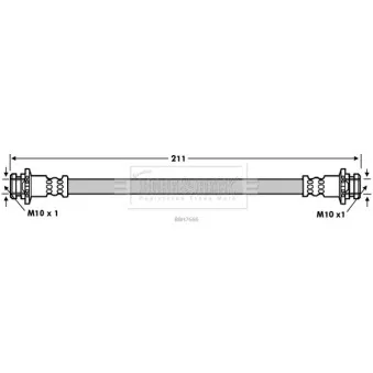 Flexible de frein BORG & BECK BBH7666