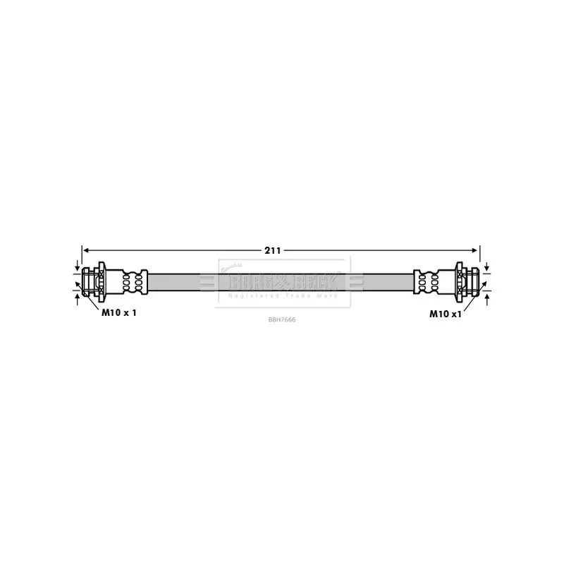 Flexible de frein BORG & BECK BBH7666