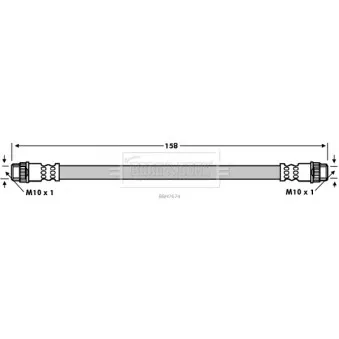 Flexible de frein BORG & BECK BBH7674