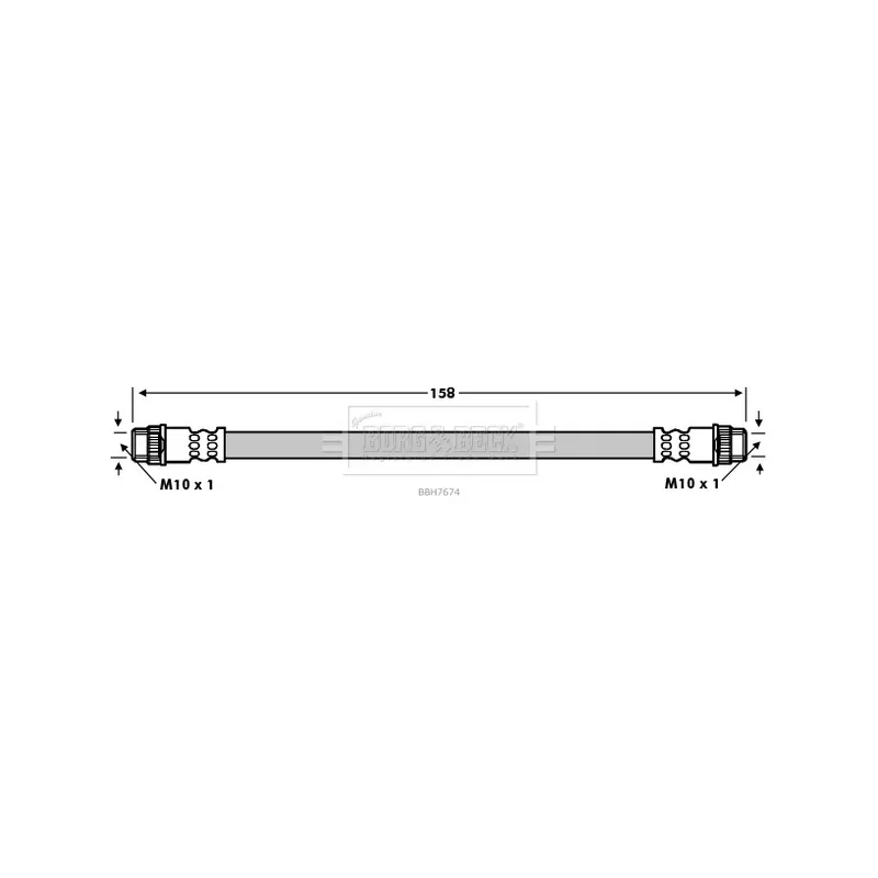 Flexible de frein BORG & BECK BBH7674