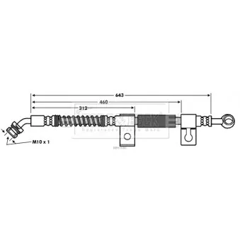 Flexible de frein BORG & BECK BBH7686