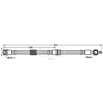 Flexible de frein BORG & BECK BBH7691