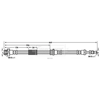 Flexible de frein BORG & BECK BBH7698