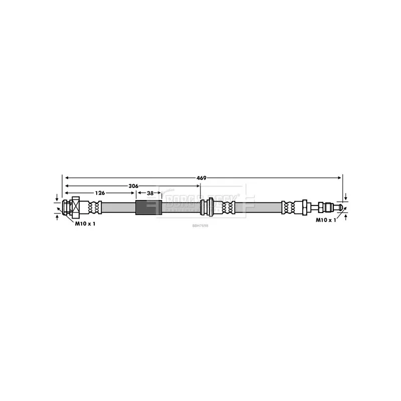Flexible de frein BORG & BECK BBH7698