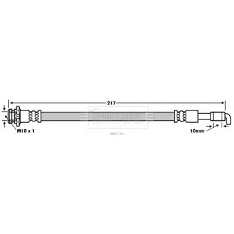 Flexible de frein BORG & BECK BBH7704
