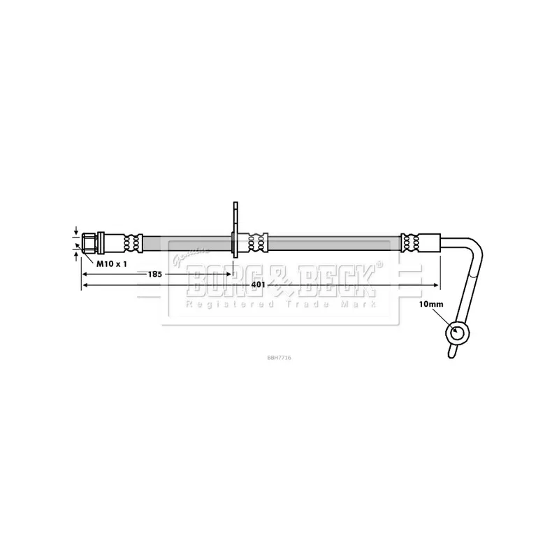Flexible de frein BORG & BECK BBH7716
