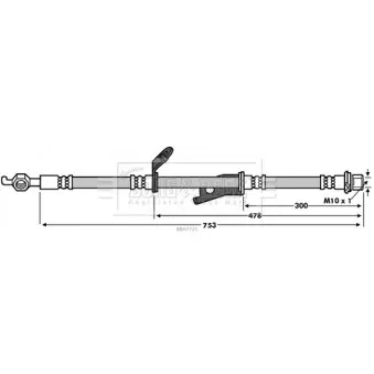 Flexible de frein BORG & BECK BBH7721