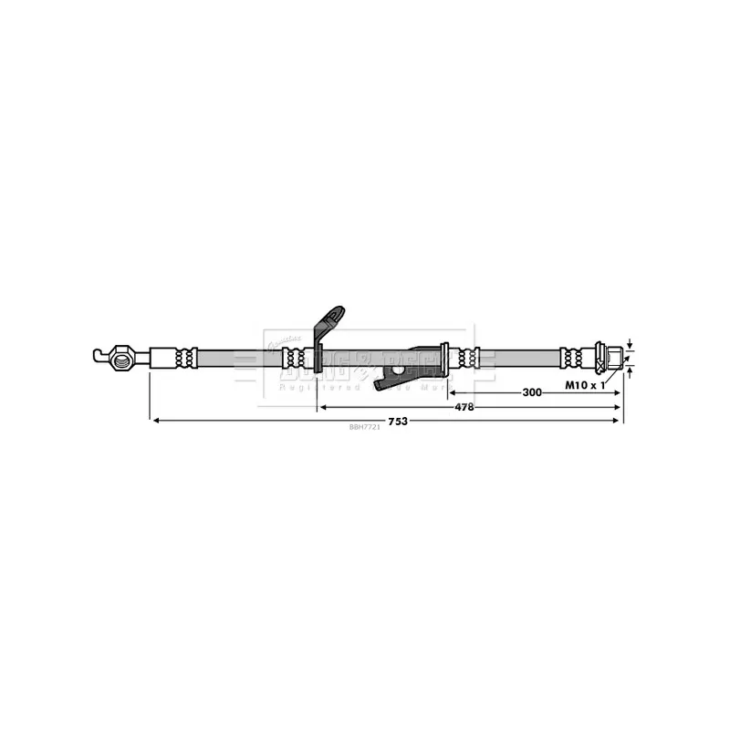 Flexible de frein BORG & BECK BBH7721