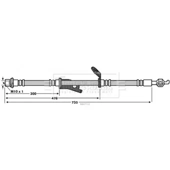 Flexible de frein BORG & BECK BBH7722