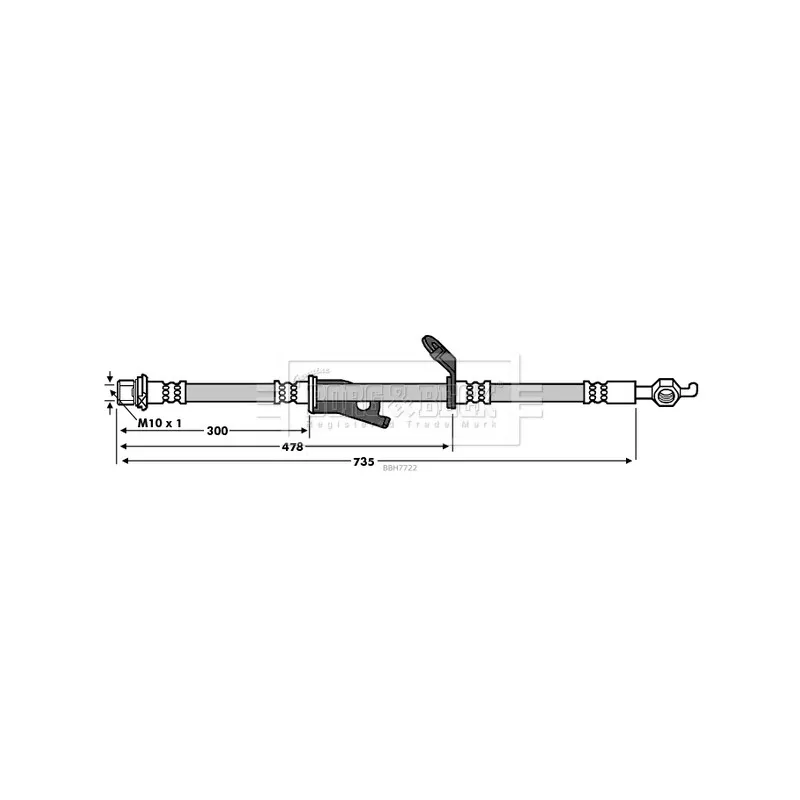 Flexible de frein BORG & BECK BBH7722