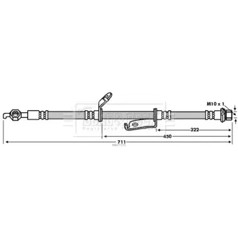 Flexible de frein BORG & BECK BBH7725