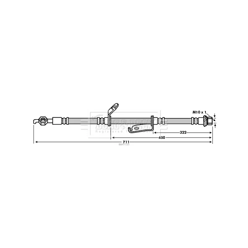 Flexible de frein BORG & BECK BBH7725