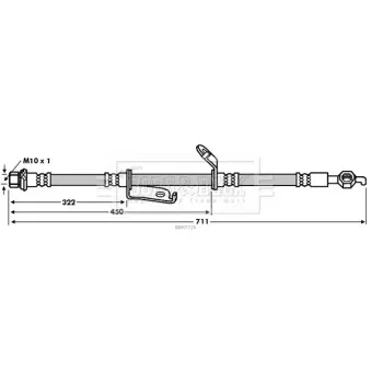 Flexible de frein BORG & BECK BBH7726