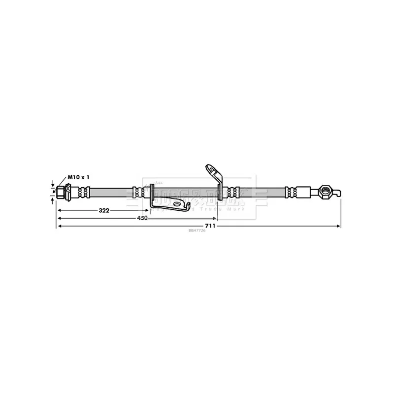 Flexible de frein BORG & BECK BBH7726