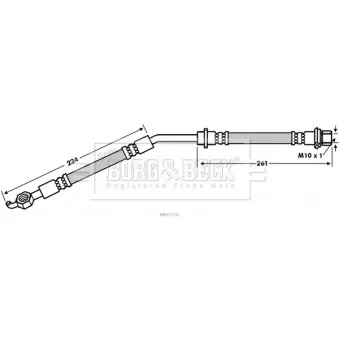 Flexible de frein BORG & BECK BBH7728