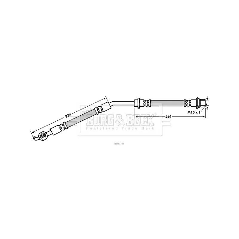 Flexible de frein BORG & BECK BBH7728