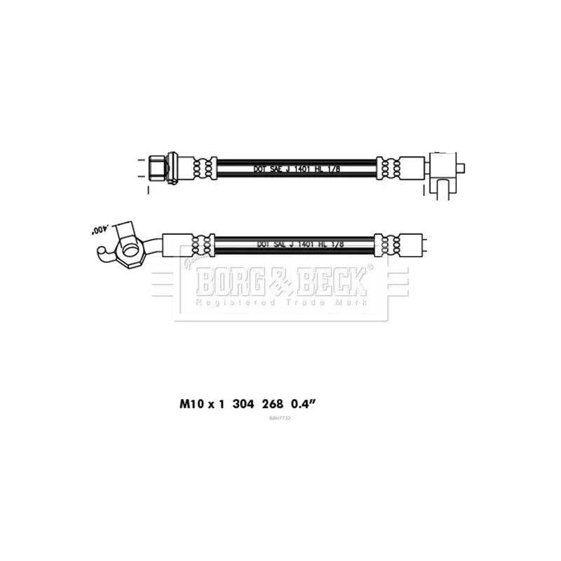 Flexible de frein BORG & BECK BBH7732
