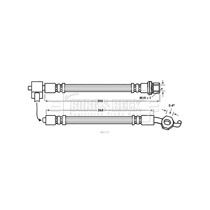 Flexible de frein BORG & BECK BBH7733